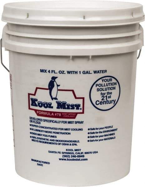 Kool Mist - Formula 78, 5 Gal Pail Cutting Fluid - Water Soluble - Eagle Tool & Supply