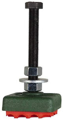 Made in USA - 3/4-10 Bolt Thread, 5-1/2" Wide Stud Mount Leveling Pad & Mount - 4,000 Max Lb Capacity - Eagle Tool & Supply