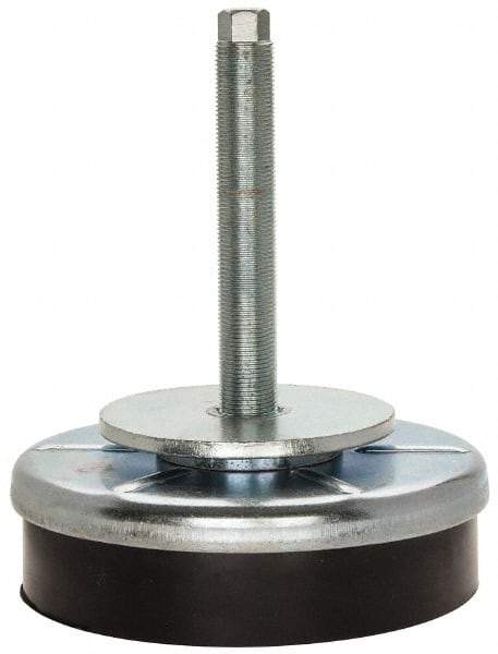 Royal Products - M20 x 1.50 Bolt Thread, Stud Mount Leveling Pad & Mount - 5,500 Max Lb Capacity, 6-1/4" Base Diam - Eagle Tool & Supply