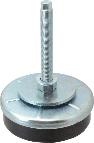 Royal Products - M20 x 1.50 Bolt Thread, Stud Mount Leveling Pad & Mount - 11,000 Max Lb Capacity, 7-3/4" Base Diam - Eagle Tool & Supply