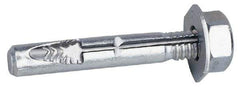 Wej-It - 5/16" Diam, 5/16" Drill, 3" OAL, Wedge Expansion Concrete Anchor - Steel, Zinc-Plated Finish, Hex Nut Head, Hex Drive, 5/8" Thread Length - Eagle Tool & Supply