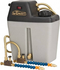 Trico - 2 Outlet, 1 Gallon Tank Capacity, High Density Polyethylene Tank Mist Coolant System - 10" Tank/Unit Length x 5-1/4" Tank/Unit Width x 12-1/4" Tank/Unit Height, 50 to 100 psi, 5' Coolant Line Length, 7" Hose Length - Eagle Tool & Supply