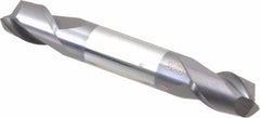 Accupro - 3/8", 1/2" LOC, 3/8" Shank Diam, 2-1/2" OAL, 2 Flute, Solid Carbide Square End Mill - Double End, AlTiN Finish, Spiral Flute, 40° Helix, Centercutting, Right Hand Cut, Right Hand Flute - Eagle Tool & Supply