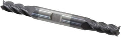 Accupro - 5/16", 3/4" LOC, 3/8" Shank Diam, 3-1/2" OAL, 4 Flute, Solid Carbide Square End Mill - Double End, AlTiN Finish, Spiral Flute, 40° Helix, Centercutting, Right Hand Cut, Right Hand Flute - Eagle Tool & Supply