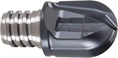 Iscar - MM HCR Grade IC908 Carbide Ball Nose Milling Tip Insert - TiAlN Finish, 2 Flutes, 5/8" Cutting Diam, 0.63" Depth of Cut, 3/4" Extension - Eagle Tool & Supply