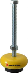 Gibraltar - 500 Lb Capacity, 1/2-13 Thread, Zinc Stud, Machine Socket Mount Leveling Mount - 6" Stud Length, 3" Base Diam, Elastomer Pad - Eagle Tool & Supply