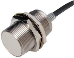 Omron - NPN, 2mm Detection, Cylinder Shielded, Inductive Proximity Sensor - 3 Wires, IP67, 12 to 24 VDC, M8x1 Thread, 8mm Wide - Eagle Tool & Supply