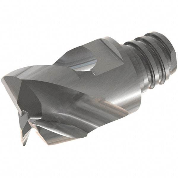 Iscar - MM EA Grade IC08 Carbide End Milling Tip Insert - Uncoated, 3 Flutes, 5/8" Cutting Diam, 0.39" Depth of Cut, 0.8" Extension - Eagle Tool & Supply