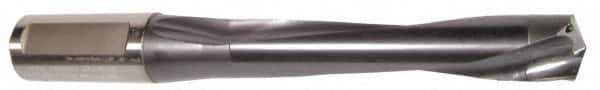 Sumitomo - 41/64" 140° Solid Carbide Jobber Drill - TiAlN Finish, Right Hand Cut, Spiral Flute, Round with Flats Shank, 6-17/32" OAL, V-Point Point - Eagle Tool & Supply