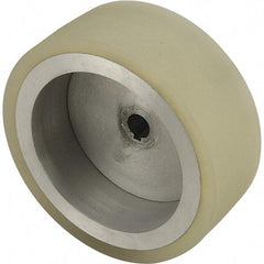 Dynabrade - 4" Diam x 2" Wide Contact Wheel - 5/8" Arbor Hole, Standard, 70 Duro Rubber Face - Eagle Tool & Supply