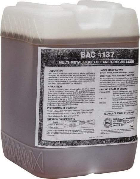 Made in USA - 5 Gal Pail Parts Washer Fluid - Water-Based - Eagle Tool & Supply
