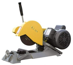 Kalamazoo - 7" Blade Diam, 1/2" Arbor Hole, Straight Chop & Cutoff Saw - 1 Phase, 4,800 RPM, 1 hp, 110/220 Volts, 1" in Solids at 90°, 2" in Pipe at 90° - Eagle Tool & Supply