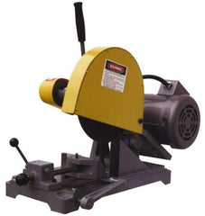 Kalamazoo - 10" Blade Diam, 5/8" Arbor Hole, Straight Chop & Cutoff Saw - 1 Phase, 3,450 RPM, 3 hp, 110/220 Volts, 1-1/2" in Solids at 90°, 2-1/2" in Pipe at 90° - Eagle Tool & Supply