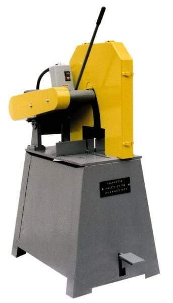 Kalamazoo - 16 or 18" Blade Diam, 1" Arbor Hole, Straight Chop & Cutoff Saw - 3 Phase, 2,500 RPM, 10 hp, 220/440 Volts, 3" in Solids at 90°, 4" in Pipe at 90° - Eagle Tool & Supply