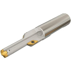 Iscar - 0.382 to 0.393" Diam, 1.06" Max Depth, 5/8" Shank Diam, 3.72" OAL, Replaceable Tip Drill - AOMT, IDI-SG, IDI-SK Insert, DCT Toolholder, Series ChamDrill - Eagle Tool & Supply