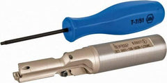 Iscar - 0.413 to 0.431" Diam, 1.06" Max Depth, 5/8" Shank Diam, 3.78" OAL, Replaceable Tip Drill - AOMT, IDI-SG, IDI-SK Insert, DCT Toolholder, Series ChamDrill - Eagle Tool & Supply