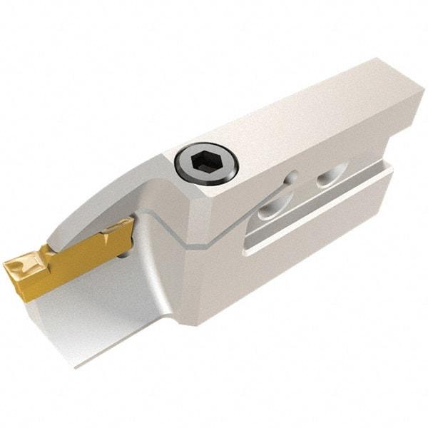 Iscar - 4mm Groove Width, 20mm Max Depth of Cut, Left Hand Cut, HFAI Indexable Grooving Blade - HFPR/L Insert Style, Series Heliface - Eagle Tool & Supply