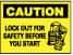 NMC - "Caution - Lock Out for Safety Before You Start", 10" Long x 14" Wide, Rigid Plastic Safety Sign - Rectangle, 0.05" Thick, Use for Accident Prevention - Eagle Tool & Supply