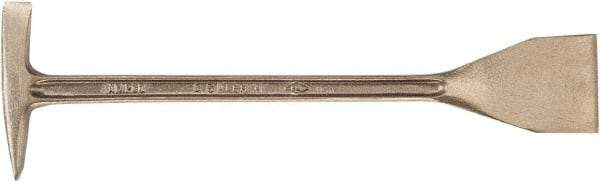 Ampco - Stiff Aluminum Straight Scraper - 5.38" Blade Width x 17-3/4" Blade Length, 3/4" Long Handle - Eagle Tool & Supply