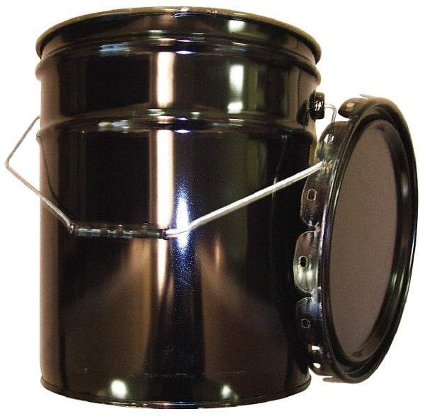 Made in USA - 5 Gallon Capacity, Crimped Lid, Drum Pail - Steel, UN 1H2/X70.8/S/01/USA/+AA1175 Listing - Eagle Tool & Supply