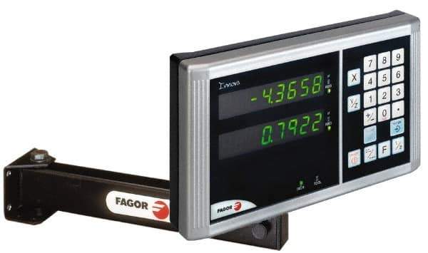 Fagor - 2 Axis, 12" X-Axis Travel, 8" Y-Axis Travel, 12" Z-Axis Travel, Grinding DRO System - 0.0002"/0.0005" Resolution, 5µm Accuracy, LED Display - Eagle Tool & Supply