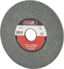 Camel Grinding Wheels - 7" Diam x 1-1/4" Hole x 1/4" Thick, I Hardness, 60 Grit Surface Grinding Wheel - Silicon Carbide, Type 1, Medium Grade, 3,760 Max RPM, Vitrified Bond, No Recess - Eagle Tool & Supply