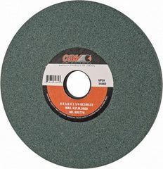 Camel Grinding Wheels - 8" Diam x 1-1/4" Hole x 1/2" Thick, I Hardness, 100 Grit Surface Grinding Wheel - Silicon Carbide, Type 1, Fine Grade, 3,600 Max RPM, Vitrified Bond, No Recess - Eagle Tool & Supply