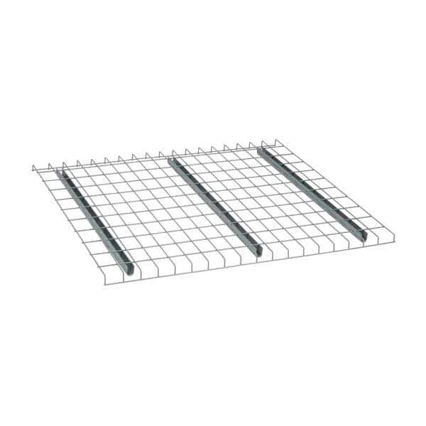 Nashville Wire - 46" Wide, 1-1/2" High, Open Shelving Welded Wire Decking - Steel, 42" Deep, Use with Pallet Racks - Eagle Tool & Supply