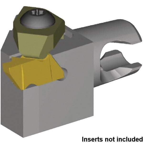 Kennametal - NG2R Insert, 20mm Head Length, Modular Grooving Cutting Unit Head - Right Hand Cut, System Size KM12, Series Micro Top Notch - Eagle Tool & Supply