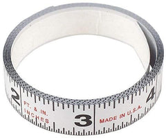 Starrett - Adhesive Tape Measures Length (Feet): 12.00 Length (Meters): 3.66 - Eagle Tool & Supply