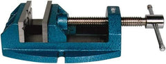 Wilton - 4" Jaw Opening Capacity x 2-1/8" Throat Depth, Horizontal Drill Press Vise - 4" Wide x 2-1/8" High Jaw, Stationary Base, Standard Speed, 10-1/4" OAL x 3.4" Overall Height, Cast Iron - Eagle Tool & Supply