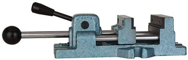 Wilton - 6-3/16" Jaw Opening Capacity x 1-13/16" Throat Depth, Horizontal Drill Press Vise - 6" Wide x 1-13/16" High Jaw, Stationary Base, Standard Speed, 18.9" OAL x 6.3" Overall Height, Cast Iron - Eagle Tool & Supply