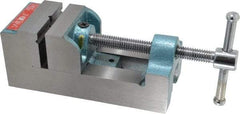 Wilton - 2-9/16" Jaw Opening Capacity x 1-1/2" Throat Depth, Horizontal Drill Press Vise - 2-1/2" Wide Jaw, Stationary Base, Standard Speed, 8-13/64" OAL x 3-3/4" Overall Height, Cast Iron - Eagle Tool & Supply
