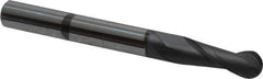 Niagara Cutter - 1/4" Diam, 3/4" LOC, 2 Flute Solid Carbide Ball End Mill - Diamond Finish, Single End, 2-1/2" OAL, 1/4" Shank Diam, Spiral Flute - Eagle Tool & Supply