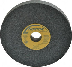 Norton - 8" Diam x 1-1/4" Hole x 1" Thick, J Hardness, 60 Grit Surface Grinding Wheel - Silicon Carbide, Type 1, Medium Grade, 3,600 Max RPM, Vitrified Bond, No Recess - Eagle Tool & Supply