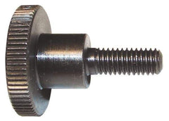 Morton Machine Works - M3x0.50 Knurled Shoulder Grade C-1018 Steel Thumb Screw - 17.5mm OAL, 12mm Head Diam x 2.5mm Head Height - Eagle Tool & Supply