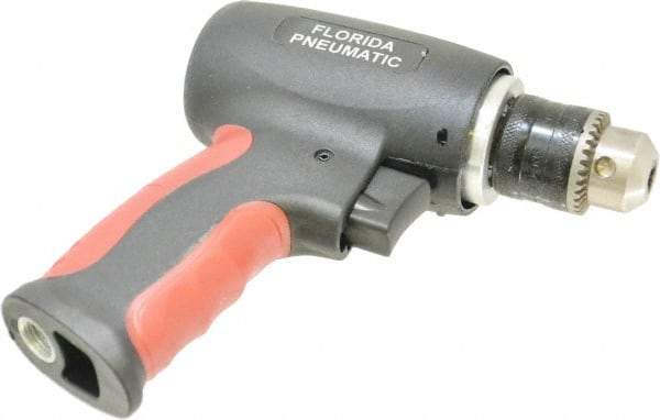 Florida Pneumatic - 3/8" Keyed Chuck - Pistol Grip Handle, 20,000 RPM, 4 CFM, 0.3333 hp, 60-90 psi - Eagle Tool & Supply