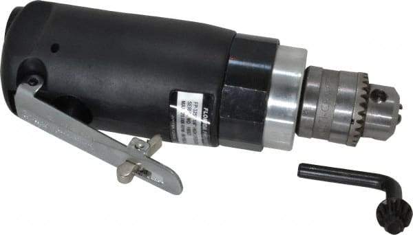 Florida Pneumatic - 1/4" Keyed Chuck - Inline Handle, 20,000 RPM, 4 CFM, 0.3333 hp, 60-90 psi - Eagle Tool & Supply