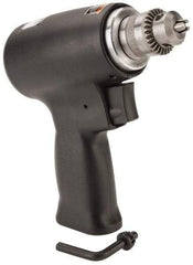 Florida Pneumatic - 1/4" Keyed Chuck - Pistol Grip Handle, 20,000 RPM, 4 CFM, 0.3333 hp, 60-90 psi - Eagle Tool & Supply