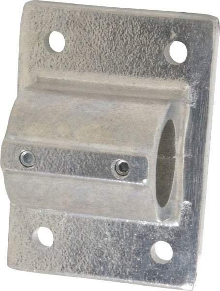 Hollaender - 1-1/4" Pipe, Wall Mount Flange, Aluminum Alloy Flange Pipe Rail Fitting - Bright Finish - Eagle Tool & Supply