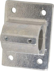 Hollaender - 1-1/4" Pipe, Wall Mount Flange, Aluminum Alloy Flange Pipe Rail Fitting - Bright Finish - Eagle Tool & Supply