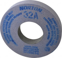 Norton - 12" Diam x 5" Hole x 2" Thick, H Hardness, 46 Grit Surface Grinding Wheel - Aluminum Oxide, Type 1, Coarse Grade, 2,070 Max RPM, Vitrified Bond, No Recess - Eagle Tool & Supply