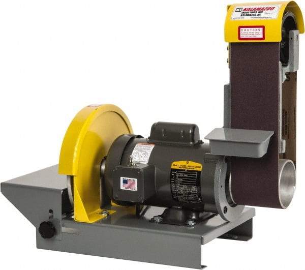 Kalamazoo - 36 Inch Long x 4 Inch Wide Belt, 10 Inch Diameter, Horizontal and Vertical Combination Sanding Machine - 1/2 HP, Single Phase - Eagle Tool & Supply