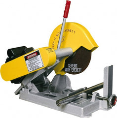 10″ Diam Blade 5/8″ Arbor Hole Miter Chop & Cutoff Saw 1-1/2″ Solid at 90°, 2″ Pipe at 90°, 3 hp, 230V, 3 Phase