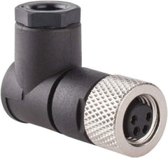 Brad Harrison - 4 Amp, Female 90° to Male 90° Field Attachable Connector Sensor and Receptacle - 60 VAC, 75 VDC, IP67 Ingress Rating - Eagle Tool & Supply