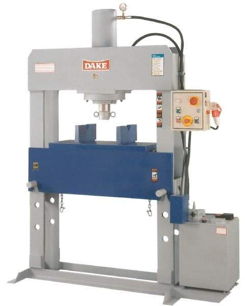 Dake - 40 Ton Hydraulic Shop Press - 19 Inch Stroke, 2 HP, 3 Phase - Eagle Tool & Supply