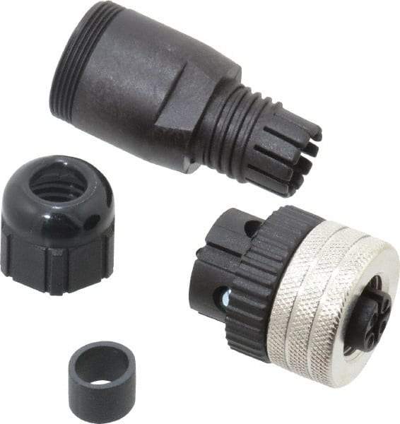 Brad Harrison - 4 Amp, Female Straight Field Attachable Connector Sensor and Receptacle - 250 VAC, 300 VDC, IP67 Ingress Rating - Eagle Tool & Supply