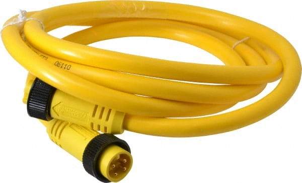 Brad Harrison - 10 Amp, Female Straight, Male Straight Cordset Sensor and Receptacle - 600 Volt, 1.83m Cable Length, IP67 Ingress Rating - Eagle Tool & Supply