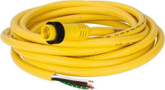 Brad Harrison - 10 Amp, Male 90° Cordset Sensor and Receptacle - 600 VAC/VDC, 15 Ft. Long Cable, IP68 Ingress Rating - Eagle Tool & Supply