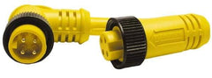 Brad Harrison - 8 Amp, Female to Male Cordset Sensor and Receptacle - 600 Volt, 3 Ft. Long Cable, IP68 Ingress Rating - Eagle Tool & Supply